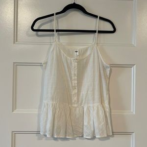 Old Navy white peplum top